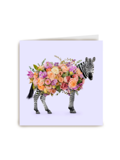 Moederdagkaart Zebra bloemen Paul Fuentes