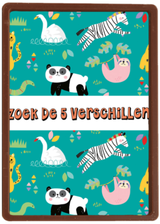 Kinderkaart Zoek de 5 verschillen