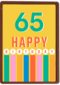 Kleurige 65 jaar verjaardagskaart