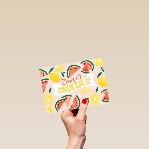 zomer kaart hip zomer groetjes