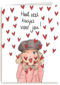 Valentijnskaart Heel veel kusjes voor jou