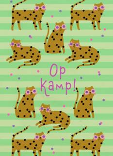Op kamp luipaard