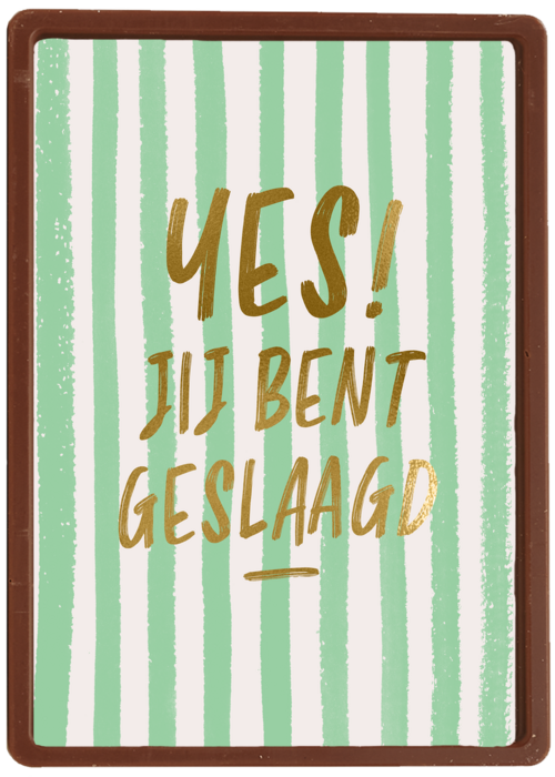Geslaagd yes groen strepen