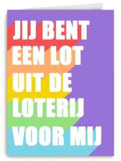 Liefde kaart lot uit de loterij