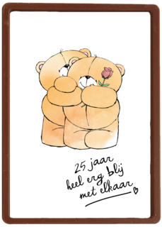 Huwelijkskaart al 25 jaar heel erg blij met elkaar forever friends