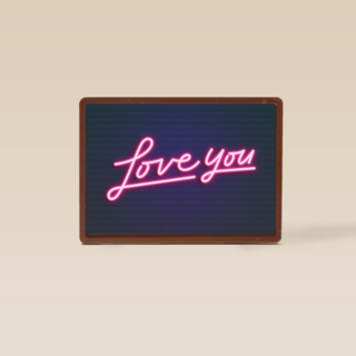 Liefde kaart neon Love you