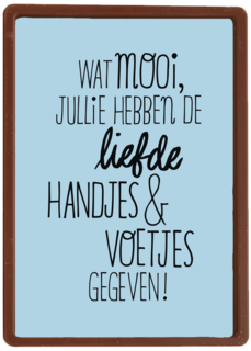 wat mooi jullie hebben de liefde handjes en voetjes gegeven