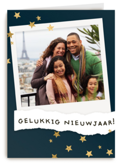 nieuwjaar fotokaart polaroid