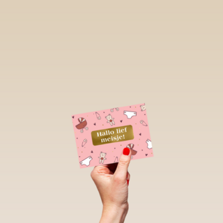 Geboorte felicitatie dochter hallo lief meisje