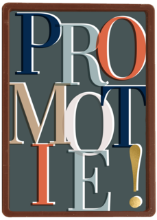 promotie kaart grote letters