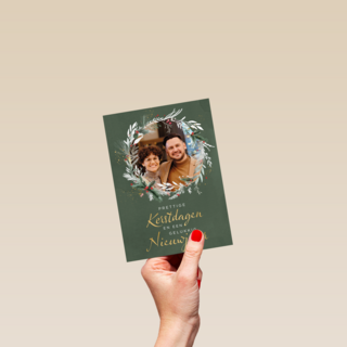 Prettige kerstdagen gelukkig nieuwjaar fotokaart