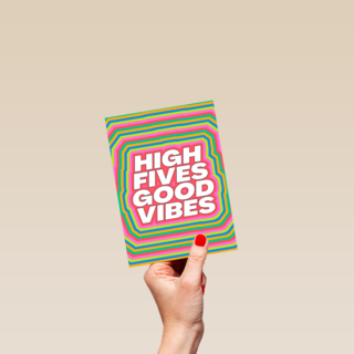 Beterschap kaart high fives good vibes