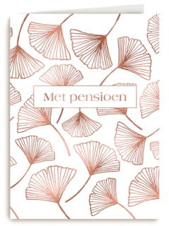 met pensioen met metallic bloemen