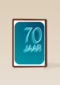 Verjaardagskaart 70 jaar blauw groen