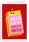 Liefdjeskaart jullie zijn een perfecte match
