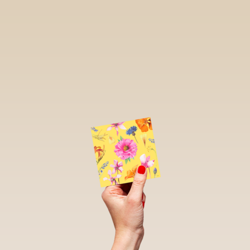 Kaart flowers by Marjolein Bastin Blanco geel bloemen