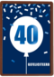 Verjaardagskaart leeftijden man 40 ballon