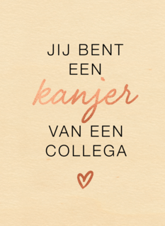 Bedankt kaart thuiswerken jij bent een kanjer van een collega
