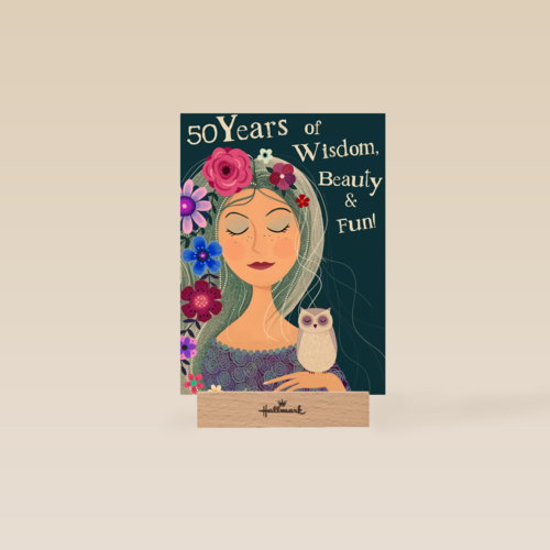 Verjaardagskaart 50 vrouw 50 years of