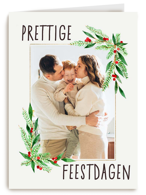 Kerstkaart foto klassiek kader
