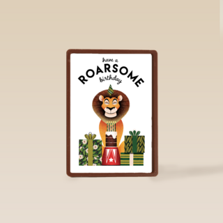 verjaardag kaart folio have a roarsome birthday leeuw