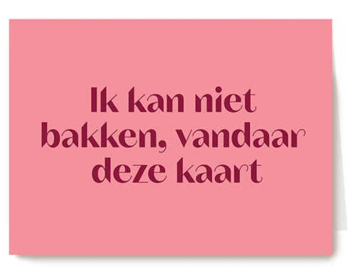 Ik kan niet bakken