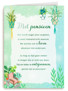 Pensioenkaart Geniet van je pensioen More than words