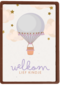 Adoptie felicitatiekaart luchtballon