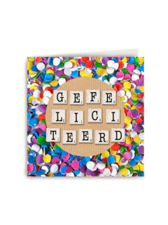 confetti cirkel gefeliciteerd