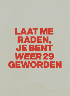 verjaardag kaart vrouw weer 29 geworden