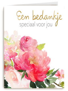 bedanktkaart een bedankje speciaal voor jou