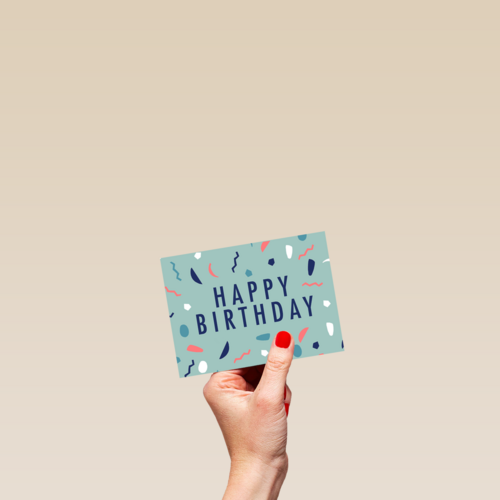 Happy Birthday met confetti