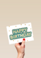 Verjaardagskaart man vrouw hip Tekst Happy Birthday