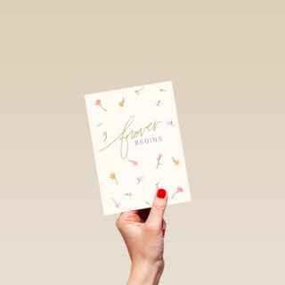 forever begins on your wedding day with flowers