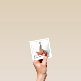 polaroid kaart verjaardag te laat
