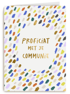 Communie proficiat kleurrijk