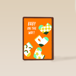 Zwangerschap baby on the way oranje