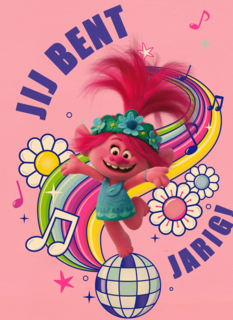 Verjaardagskaart Trolls jij bent jarig