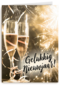 nieuwjaarskaart zakelijk champagne glazen vuurwerk