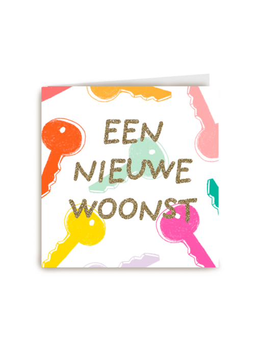 een nieuwe woonst met gekleurde sleutels