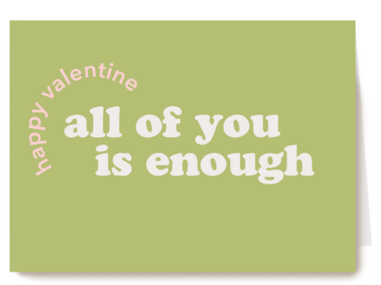 valentijn vriendschap kaart all of you is enough
