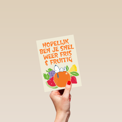Beterschapskaart Snoopy fris en fruitig