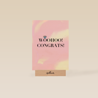 Trouwen felicitatiekaart woohoo congrats