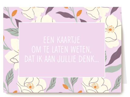 Sterktekaartje ik denk aan jullie