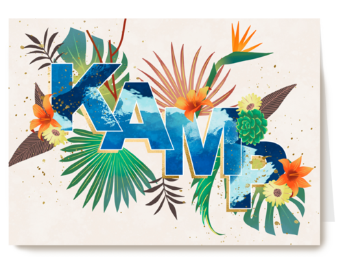 op kamp kaart jungle letters