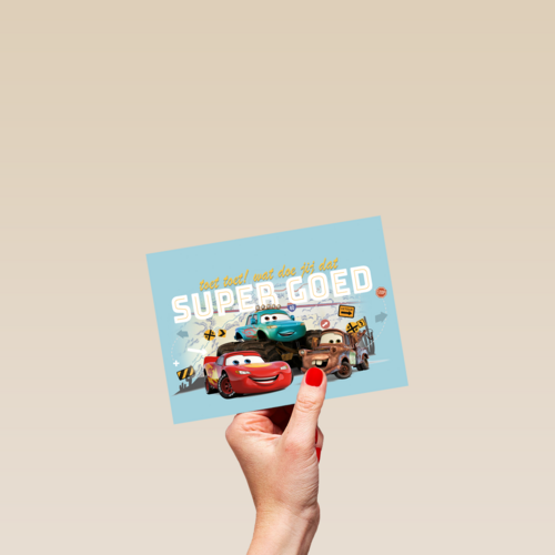 Cars complimentkaart Super Goed