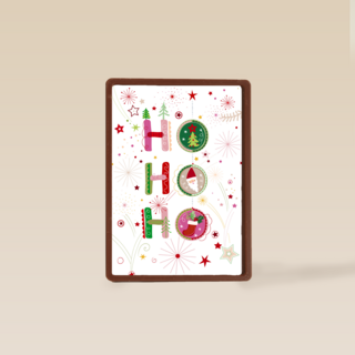 Kerstkaart klassiek ho ho ho Turnowsky