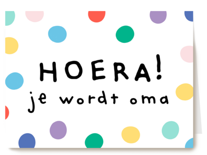 zwanger kleinkind confetti hoera je wordt oma