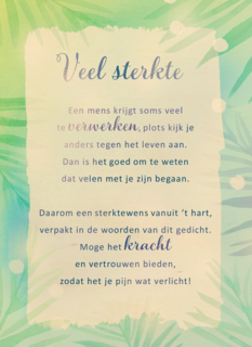 Sterktekaart Woorden schieten te kort More than words