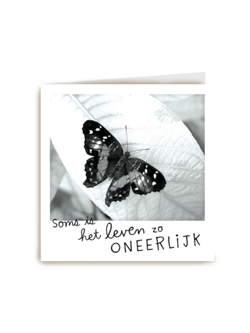 polaroid kaart het leven zo oneerlijk
